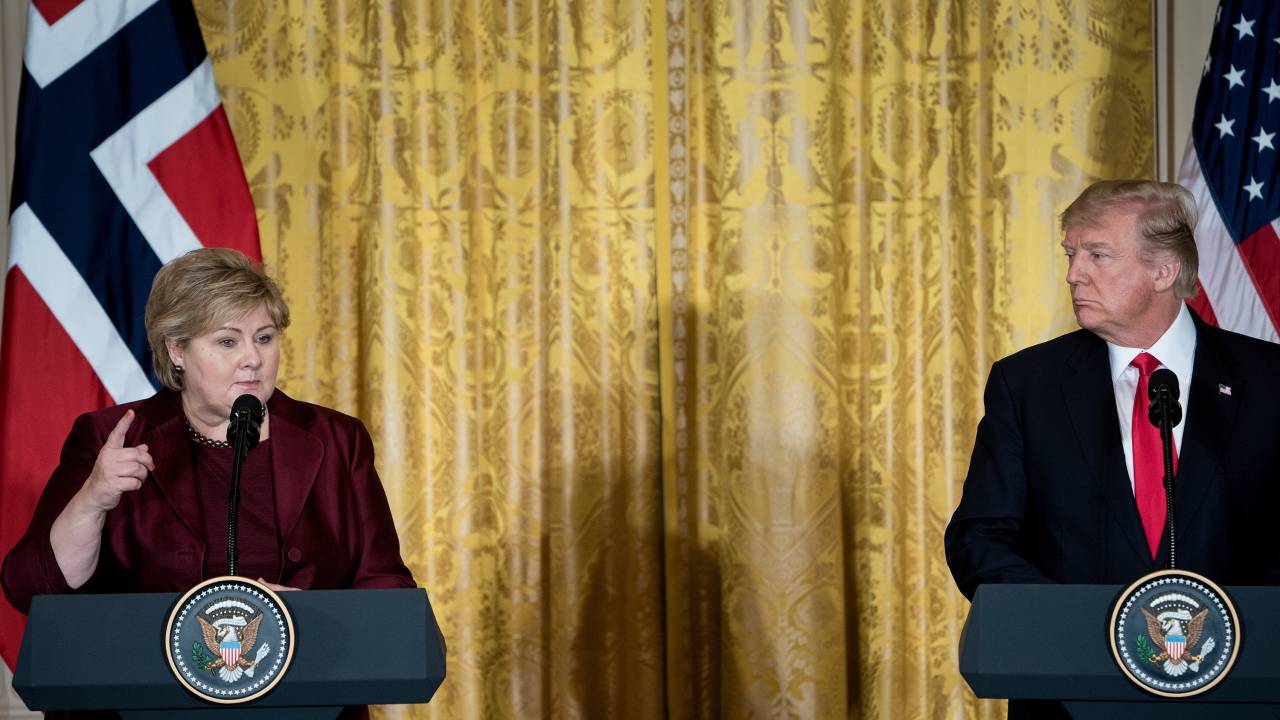 Donald Trump e Erna Solberg
