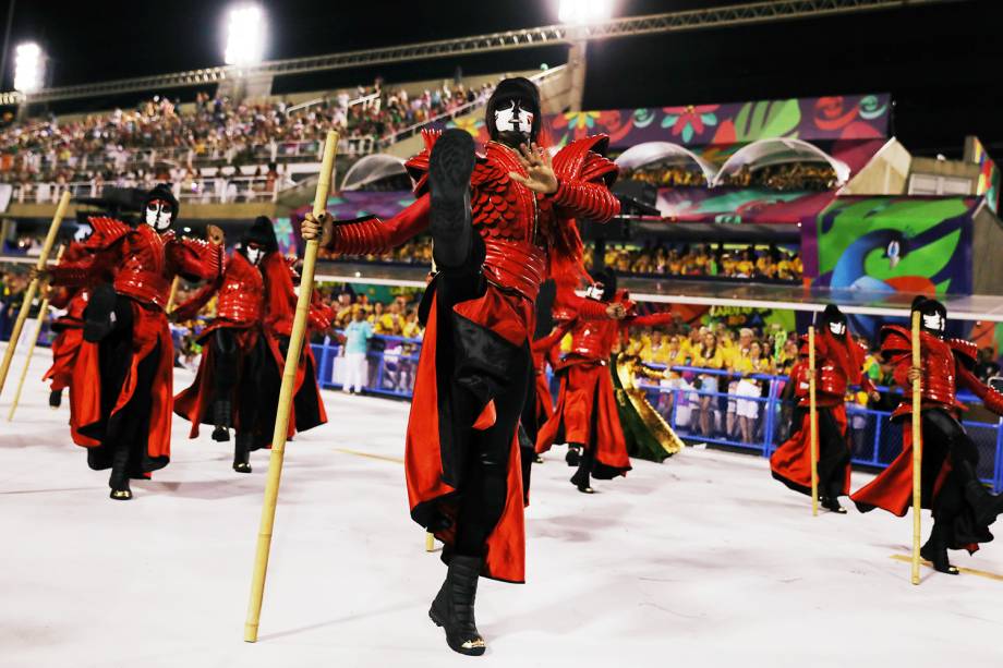 Com o enredo ´O império do samba na rota da China´, a escola de samba Império Serrano realiza desfile no Sambódromo da Marquês de Sapucaí - 11/02/2018