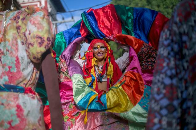 Bloco Céu na Terra anima foliões no bairro de Santa Tereza, no Rio de Janeiro (RJ), durante o pré-Carnaval carioca - 03/02/2018 Bloco Céu na Terra anima foliões no bairro de Santa Tereza, no Rio de Janeiro (RJ), durante o pré-Carnaval carioca - 03/02/2018