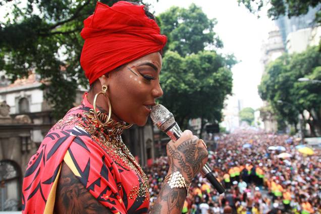 A cantora Ludmilla comanda o bloco Fervo da Lud, no Rio A cantora Ludmilla comanda o bloco Fervo da Lud, no Rio
