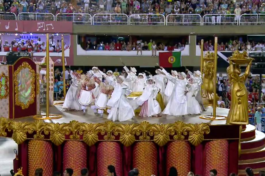 Escola de samba União da Ilha durante o desfile dos Grupos Especiais na Sapucaí, Rio de Janeiro - 12/02/2018