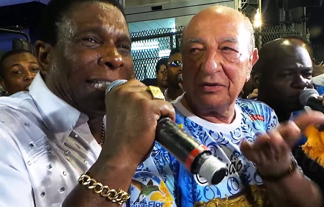 Anísio Abraão David ao lado do Neguinho da Beija-Flor