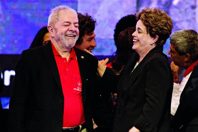 Luiz Inácio Lula da Silva e Dilma Rousseff, na abertura do 6º Congresso do Partido dos Trabalhadores em Brasília, em maio de 2017. Luiz Inácio Lula da Silva e Dilma Rousseff, na abertura do 6º Congresso do Partido dos Trabalhadores em Brasília, em maio de 2017.