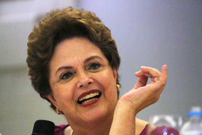 A ex-presidente Dilma Rousseff discursa durante evento realizado no Rio de Janeiro (RJ) - 26/03/2018