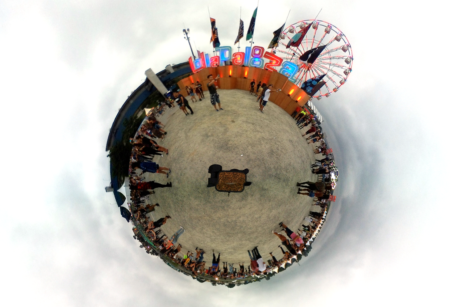 Visão micro mundo do Lollapalooza 2018 - Imagem captada com o SamSung Gear 360