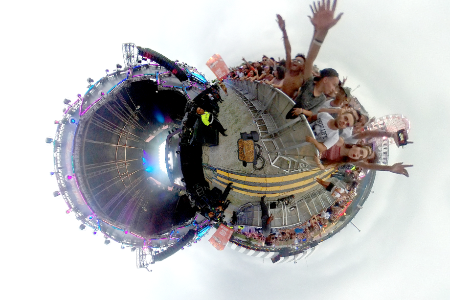 Visão micro mundo do Lollapalooza 2018 - Imagem captada com o SamSung Gear 360