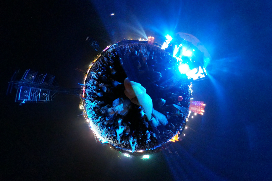 Visão micro mundo do Lollapalooza 2018 - Imagem captada com o SamSung Gear 360