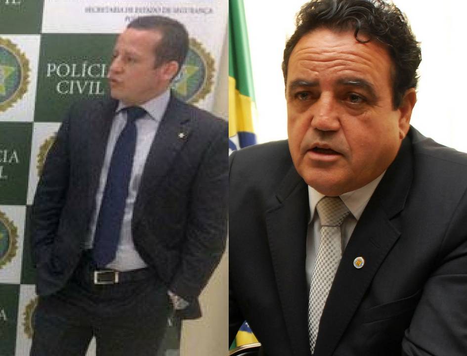 O delegado da Polícia Civil Marcelo Martins e o ex-secretário de Administração Penitenciária César Rubens de Carvalho