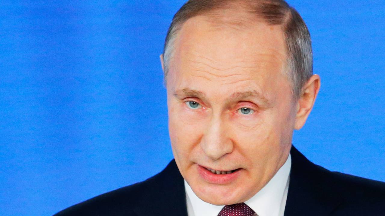 O presidente da Rússia, Vladimir Putin, realiza pronunciamento na Assembleia Federal em Moscou - 01/03/2018
