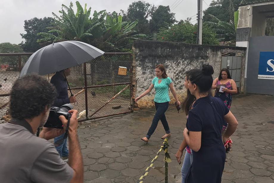 Suzane von Richthofen é vista deixando a penitenciária de Tremembé, em São Paulo, após o cumprimento de um sexto da pena total de 39 anos de reclusão - 08/03/2018