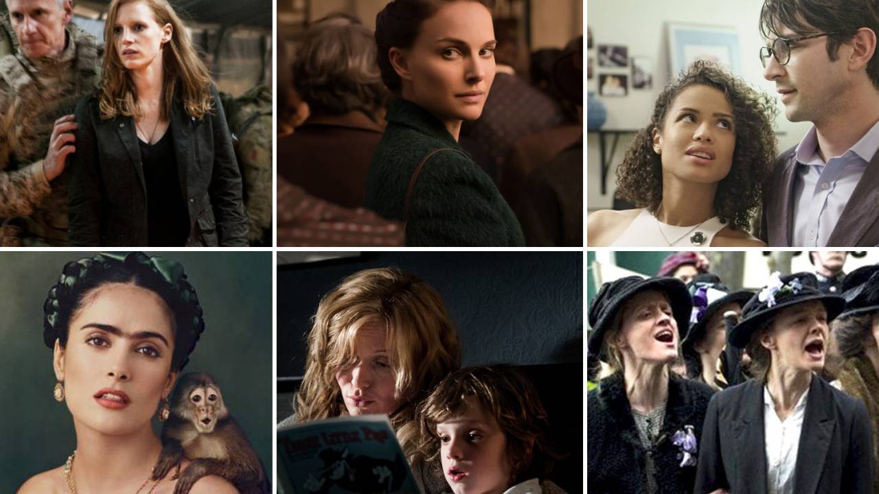 Filmes: 'A Hora Mais Escura', 'De Amor e Trevas', 'Perfeita Para Você', 'Frida', 'Babadook', 'As Sufragistas','
