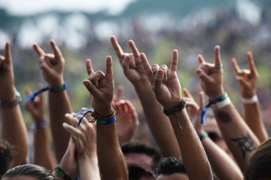 Show da banda Volbeat, no palco Onix, no primeiro dia do Lollapalooza 2018, em São Paulo -23/03/2018