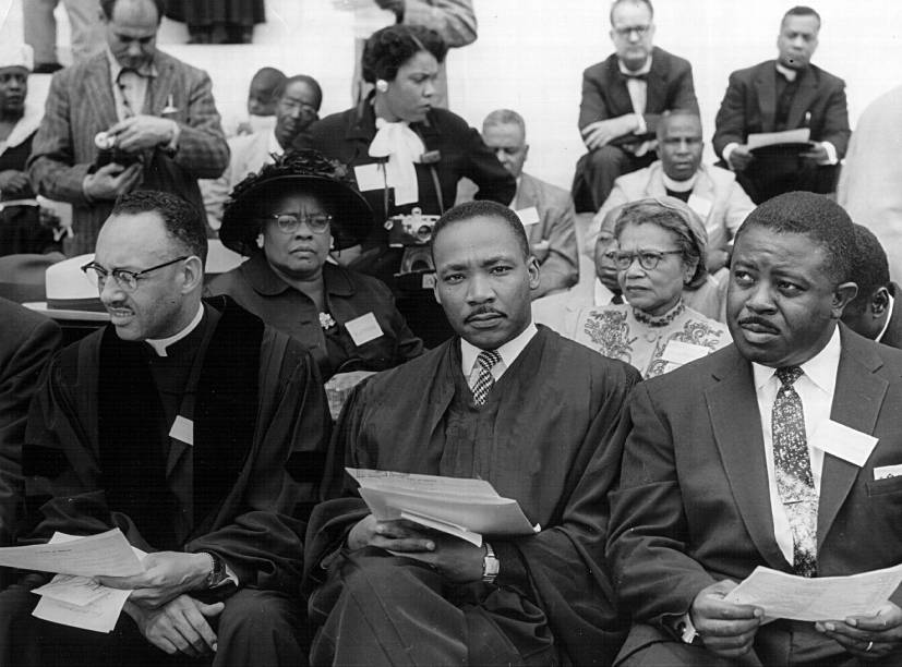 Rev. Martin Luther King participa de uma peregrinação de oração pela liberdade de direitos civis, em Washington D.C, Estados Unidos - 17/05/1957 Rev. Martin Luther King participa de uma peregrinação de oração pela liberdade de direitos civis, em Washington D.C, Estados Unidos - 17/05/1957