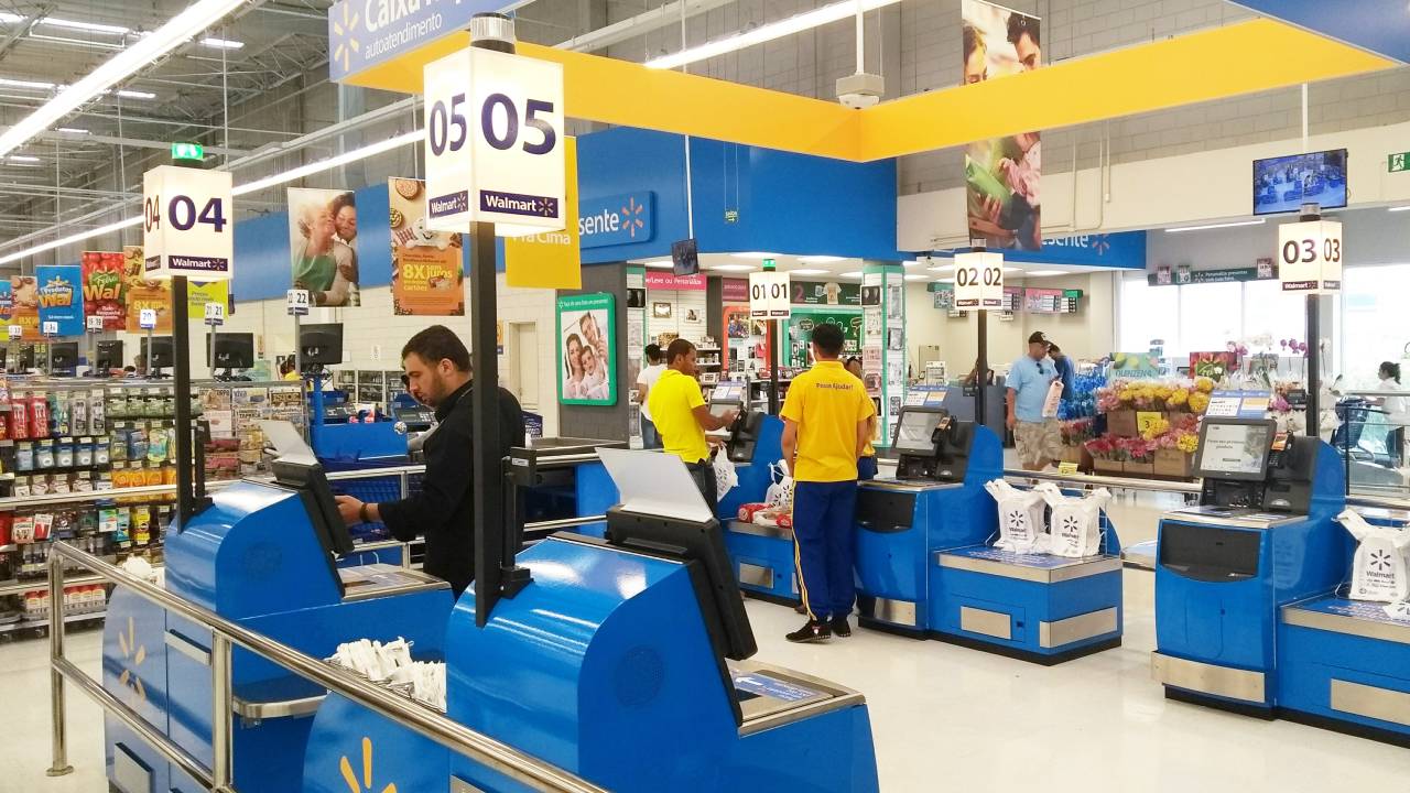 Novos caixas instalados em lojas do Walmart