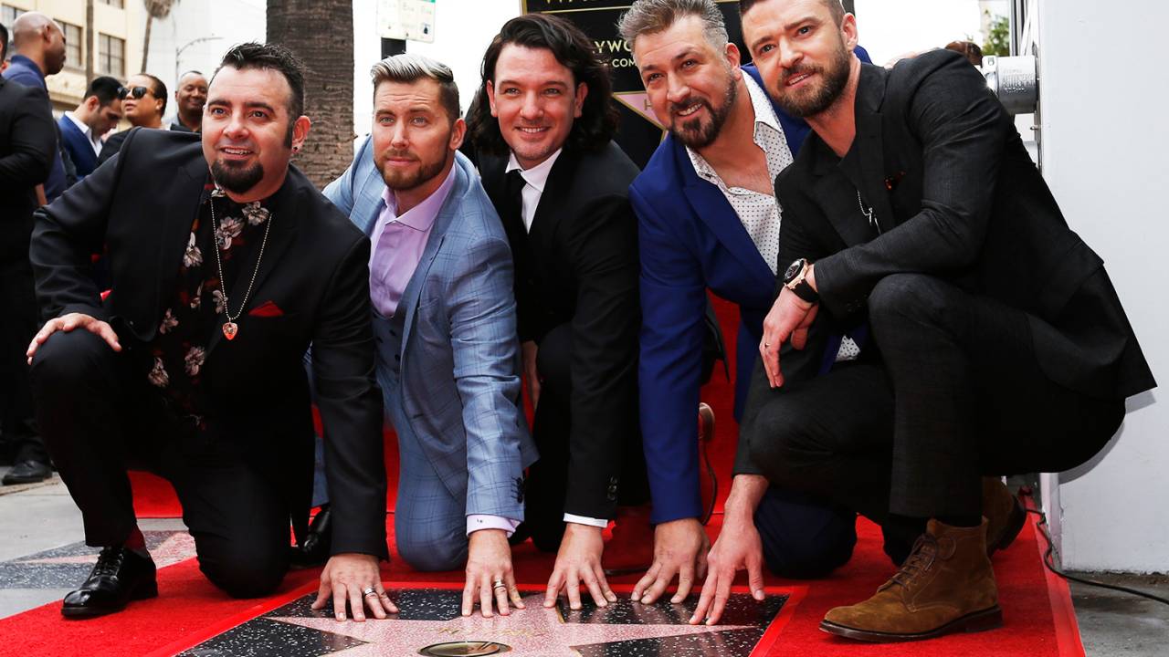 Ex-integrantes do ‘NSync se reúnem na Calçada da Fama, em Los Angeles - 30/04/2018
