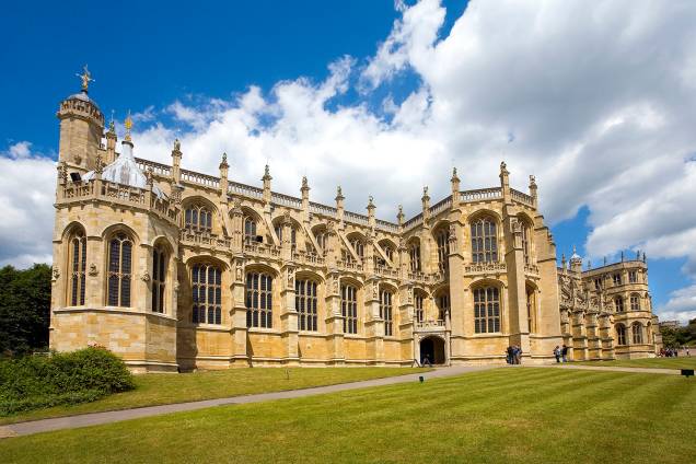 Lateral da capela de São Jorge, que fica dentro do Castelo de Windsor, onde acontecerá o casamento do príncipe Harry e da atriz Meghan Markle Lateral da capela de São Jorge, que fica dentro do Castelo de Windsor, onde acontecerá o casamento do príncipe Harry e da atriz Meghan Markle
