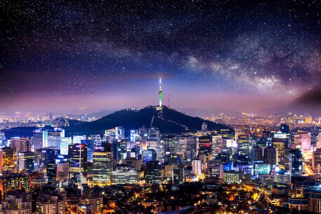 Vista de Seul, na Coreia do Sul Vista de Seul, na Coreia do Sul