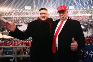 Sósias de Kim Jong Un e Donald Trump Sósias de Kim Jong Un e Donald Trump
