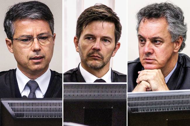 Em Porto Alegre – Os desembargadores do TRF4 Victor Laus, Leandro Paulsen e João Pedro Gebran aumentaram a condenação do ex-presidente Lula para doze anos de prisão: mensagens ameaçadoras e familiares escondidos Victors Laus, Leandro Paulsen e Gebran Neto