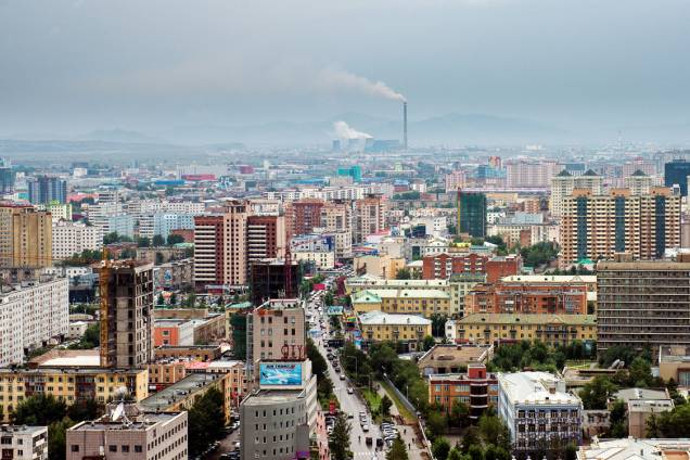 Vista de Ulaanbaatar, na Mongólia Vista de Ulaanbaatar, na Mongólia