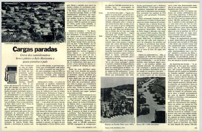 Em 1979, um ensaio de como parar o país pelas estradas Em 1979, um ensaio de como parar o país pelas estradas