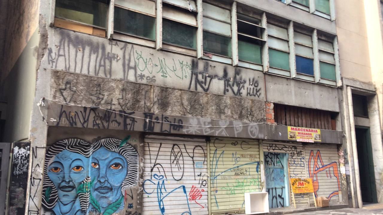 A fachada do Edifício Andrade, no Centro de São Paulo