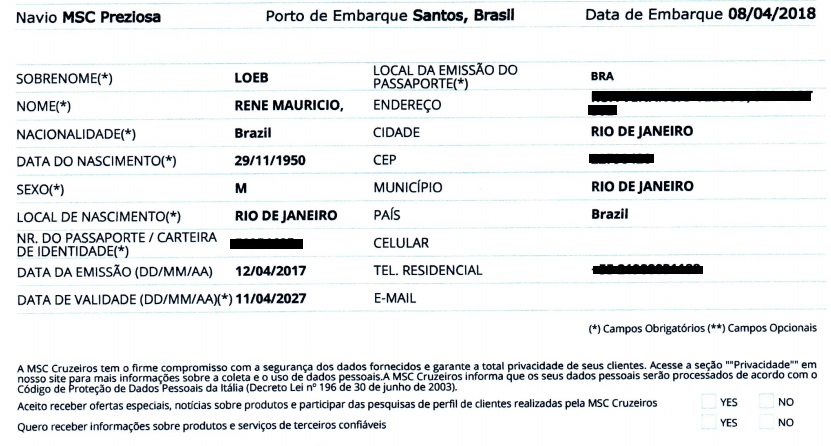 cartão de embarque Renê cartão de embarque Renê