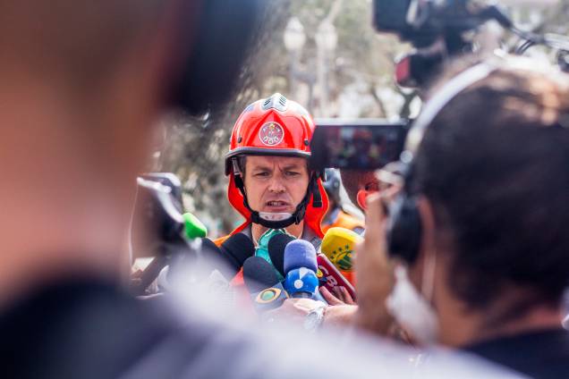 Trabalho das equipes de resgate no local do desabamento do edificio Wilton Paes de Almeida, no Largo do Paissandu, região central de São Paulo - 09/05/2018 Trabalho das equipes de resgate no local do desabamento do edificio Wilton Paes de Almeida, no Largo do Paissandu, região central de São Paulo - 09/05/2018