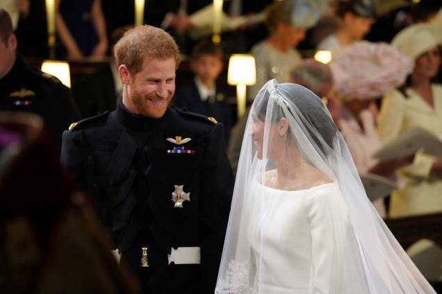 Durante a cerimônia, Harry disse a Meghan: 'Você está linda' - 19/05/2018 Durante a cerimônia, Harry disse a Meghan: 'Você está linda' - 19/05/2018