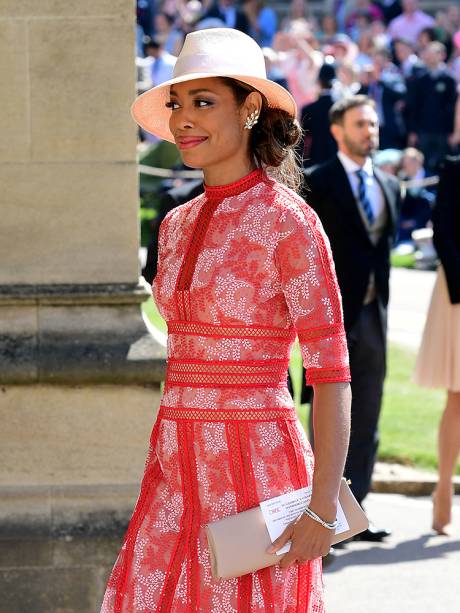Gina Torres chega para o casamento do príncipe Harry e da atriz Meghan Markle, na Capela de São Jorge, em Windsor - 19/05/2018 Gina Torres chega para o casamento do príncipe Harry e da atriz Meghan Markle, na Capela de São Jorge, em Windsor - 19/05/2018
