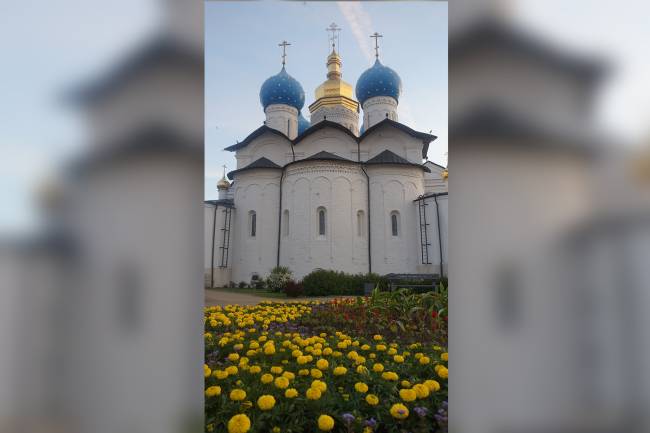 Igreja ortodoxa erigida pelo tsar Ivan, o Terrível, em meio ao Kremlin de Kazan