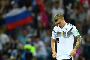 Toni Kroos lamenta após a Suécia abrir o placar no Estádio Olímpico de Sochi - 23/06/2018