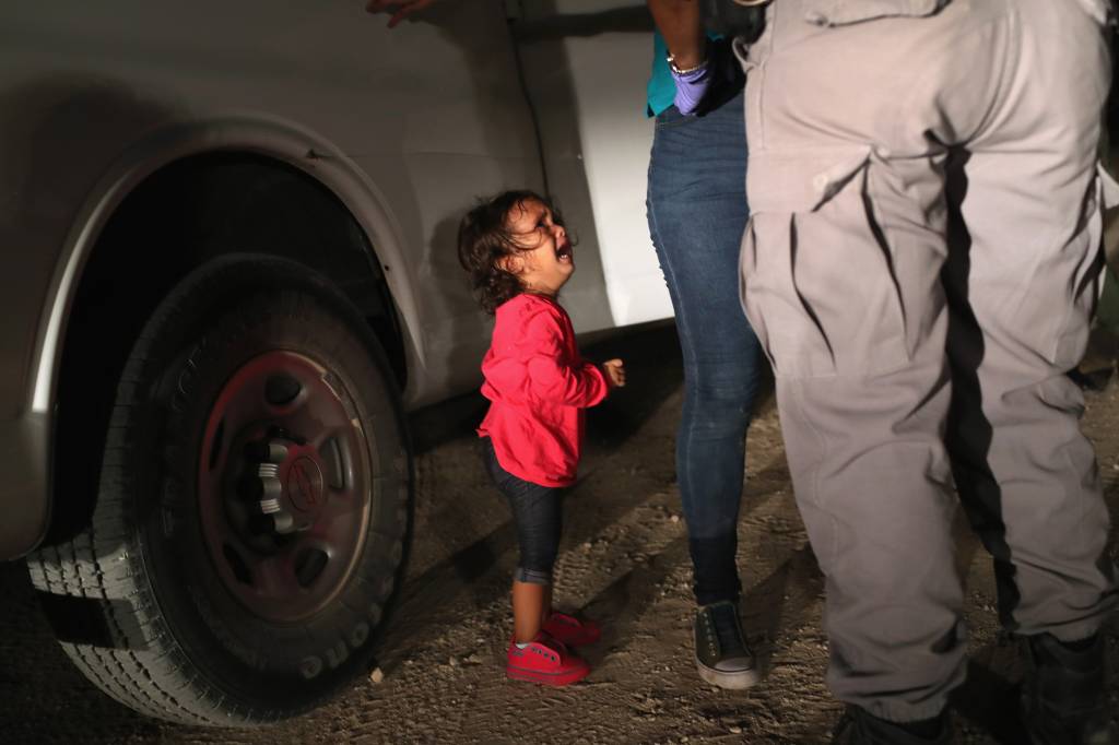 Imigrantes detidos na fronteira México-EUA Imigrantes detidos na fronteira México-EUA