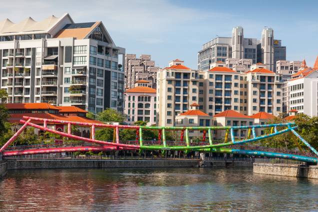Ponte Alkaff em Robertson Quay, Singapura Ponte Alkaff em Robertson Quay, Singapura
