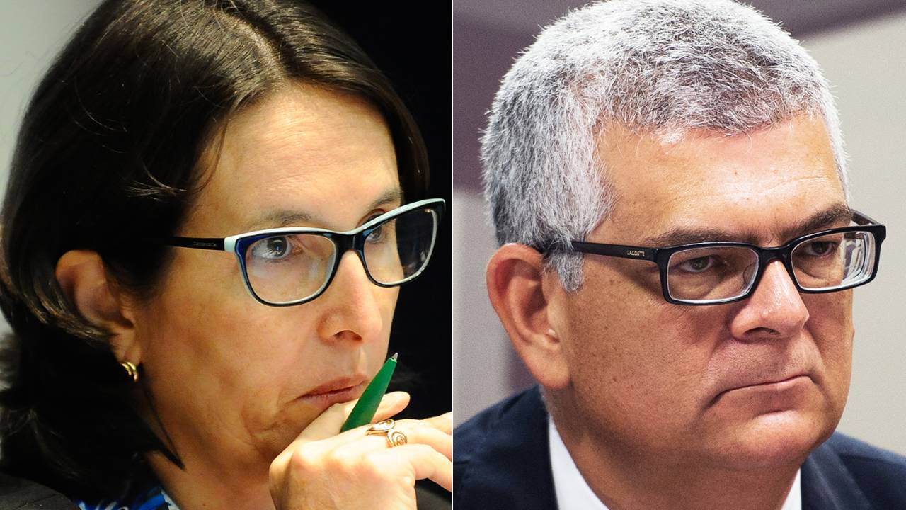 A diretora executiva de Exploração e Produção, Solange Guedes, e o diretor executivo da Área Financeira e de Relacionamento com Investidores, Ivan Monteiro
