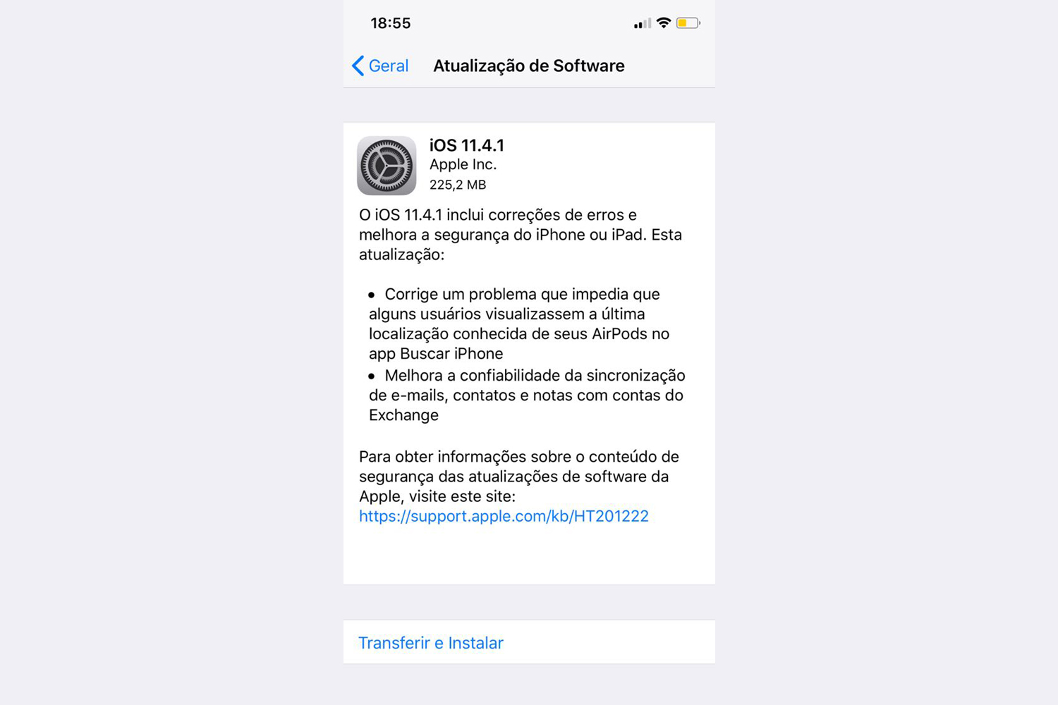 Atualiza&ccedil;&atilde;o Iphone
