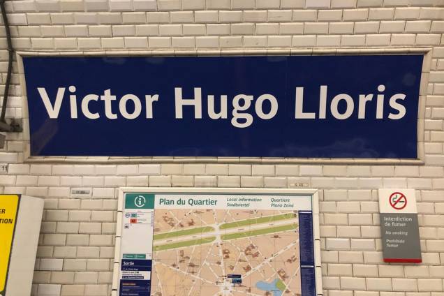 Estação 'Victor Hugo' em Paris é rebatizada para Victor Hugo Lloris em homenagem ao goleiro da seleção francesa, bicampeã Mundial na Rússia - 16/07/2018 Estação 'Victor Hugo' em Paris é rebatizada para Victor Hugo Lloris em homenagem ao goleiro da seleção francesa, bicampeã Mundial na Rússia - 16/07/2018