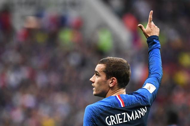 Antoine Griezmann comemora após marcar de pênalti o segundo gol da França na partida, durante a final da Copa do Mundo contra a Croácia - 15/07/2018 Antoine Griezmann comemora após marcar de pênalti o segundo gol da França na partida, durante a final da Copa do Mundo contra a Croácia - 15/07/2018