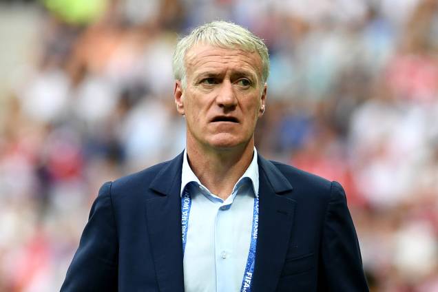 O técnico francês Didier Deschamps durante partida contra a Croácia, válida pela final da Copa do Mundo - 15/07/2018 O técnico francês Didier Deschamps durante partida contra a Croácia, válida pela final da Copa do Mundo - 15/07/2018