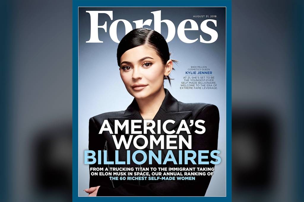 Kylie Jenner na capa da Forbes Kylie Jenner na capa da Forbes
