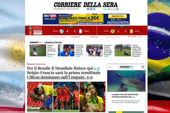Home page do Corriere Della Sera Home page do Corriere Della Sera