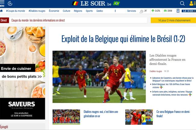 Home page do Le Soir Home page do Le Soir