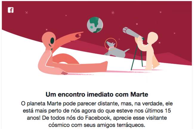 Facebook – Encontro imediato com Marte Facebook – Encontro imediato com Marte