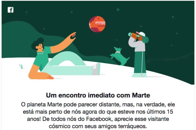 Facebook – Encontro imediato com Marte Facebook – Encontro imediato com Marte