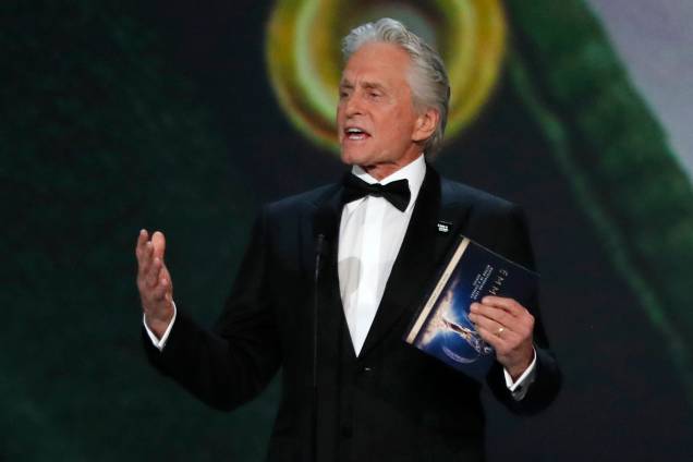 O ator Michael Douglas durante a cerimônia de premiação do Emmy Awards - 17/09/2018 O ator Michael Douglas durante a cerimônia de premiação do Emmy Awards - 17/09/2018