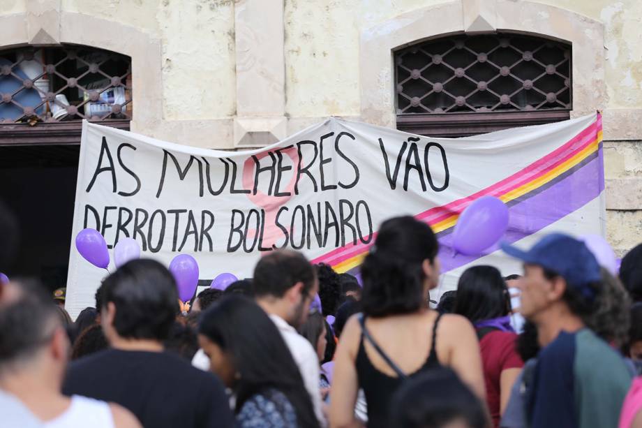 Protesto contra o candidato à presidência da República pelo PSL, Jair Bolsonaro em Belém, Pará - 29/09/2018