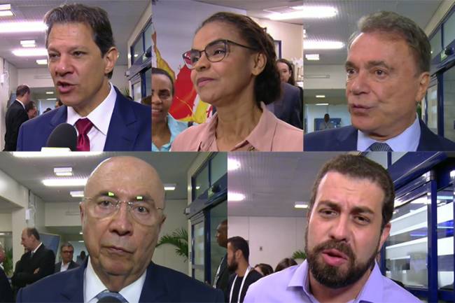 Presidenciáveis chegam na Globo