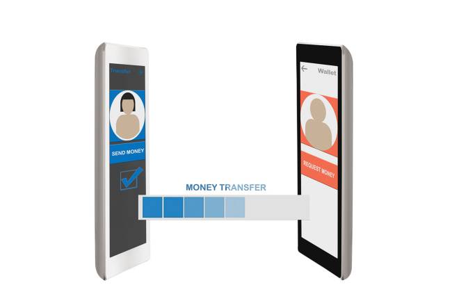 Transferência monetária feita através de celulares Transferência monetária feita através de celulares