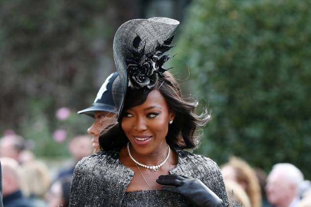 Naomi Campbell chega para o casamento da Princesa Eugenie e Jack Brooksbank na Capela de São Jorge no Castelo de Windsor - 12/10/2018 Naomi Campbell chega para o casamento da Princesa Eugenie e Jack Brooksbank na Capela de São Jorge no Castelo de Windsor - 12/10/2018