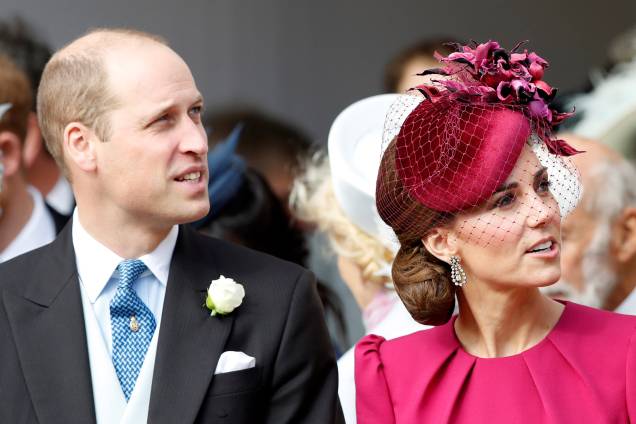 Príncipe William e Kate, Duquesa de Cambridge participam da cerimônia de casamento da princesa Eugenie de York no Castelo de Windsor - 12/10/2018 Príncipe William e Kate, Duquesa de Cambridge participam da cerimônia de casamento da princesa Eugenie de York no Castelo de Windsor - 12/10/2018